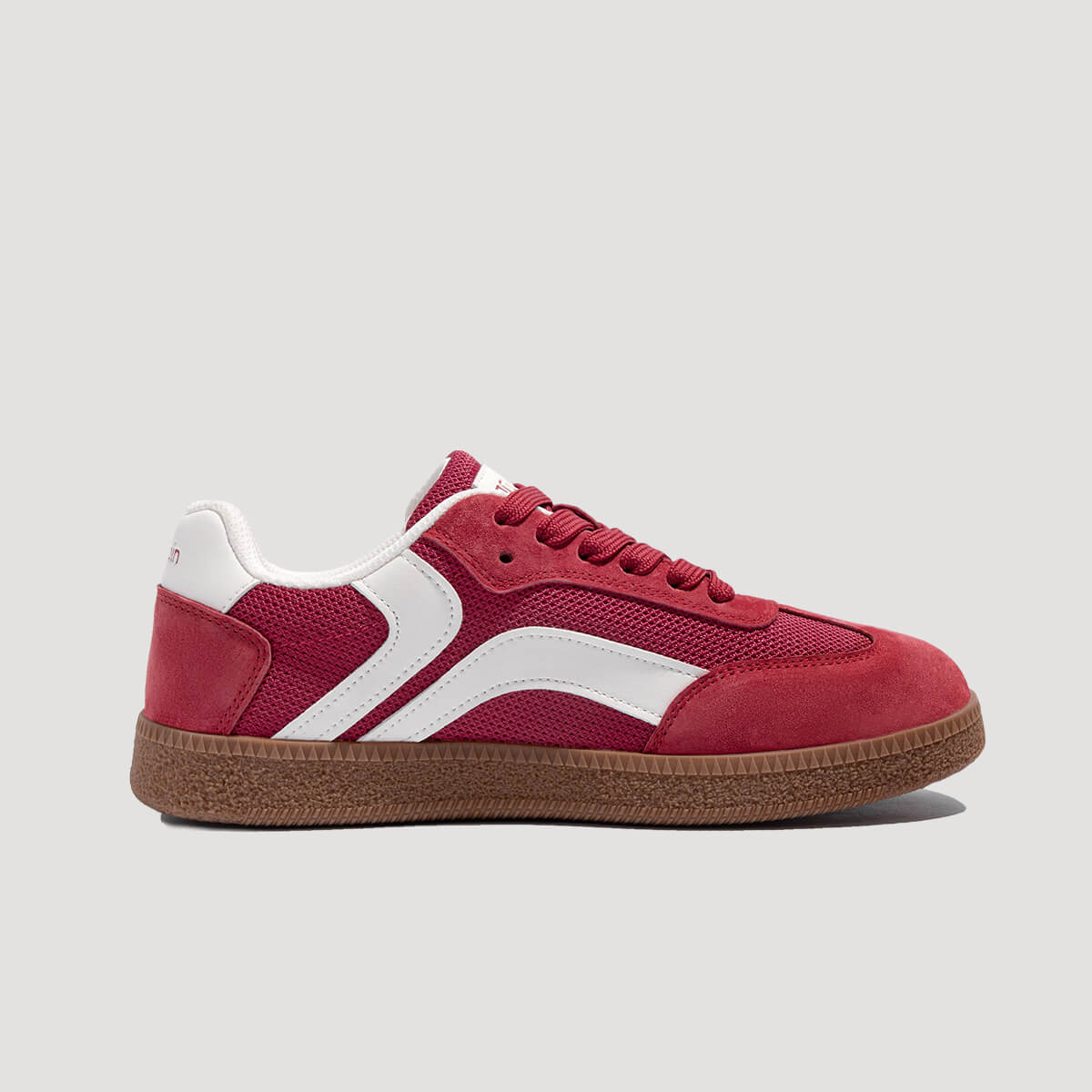 Tuopin Minimalist Low-Top Sneakers Crimson — Back View